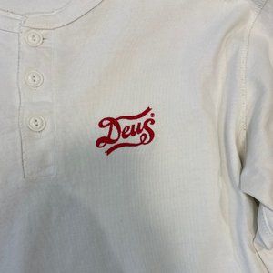 White Mens Deus Ex Machina Henley shirt